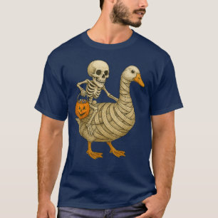 T-shirt Skeleton équitation Maman Oie Halloween Drôle Citr