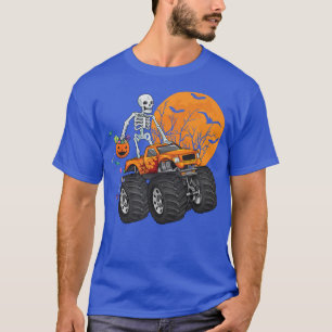 T-shirt Skeleton équitation Monster Camion Halloween Costu