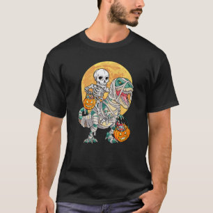 T-shirt Skeleton équitation T Rex - Moonlit maman Dinosaur