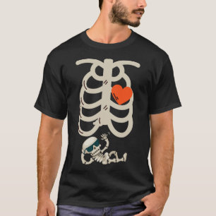 T-shirt Skeleton Faire-part de grossesse Halloween par ray