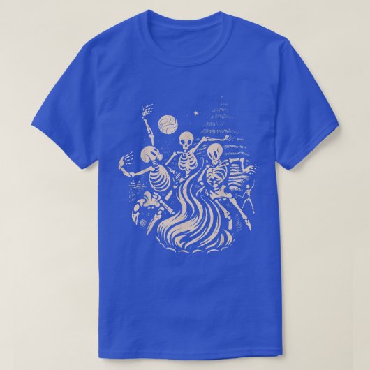T-shirt Skeleton Fire Scary Night Halloween Graphisme (Design devant)