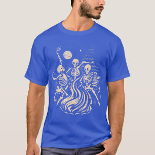 T-shirt Skeleton Fire Scary Night Halloween Graphisme