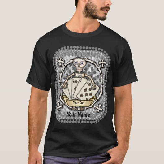 T-shirt Skeleton Gambler Poker (Devant)