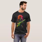 T-shirt Skeleton Graphic Tee Jouer Guitar Rock Band Hall (Devant entier)