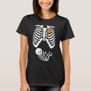 T-shirt Skeleton Grossesse Faire-part XRay Halloween Cos
