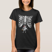 T-shirt Skeleton Grossesse Halloween Pirate Boy (Devant)