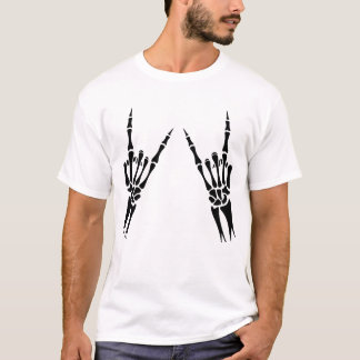 T-shirt Skeleton Halloween Bones Halloween Doigt crâne