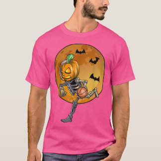 T-shirt Skeleton Halloween Hommes garçons Basketball