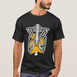 T-shirt Skeleton Halloween Party Costume Éffrayant Mexicai