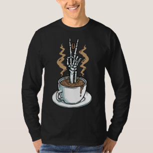 T-shirt Skeleton Hand Coffee International Coffee Day