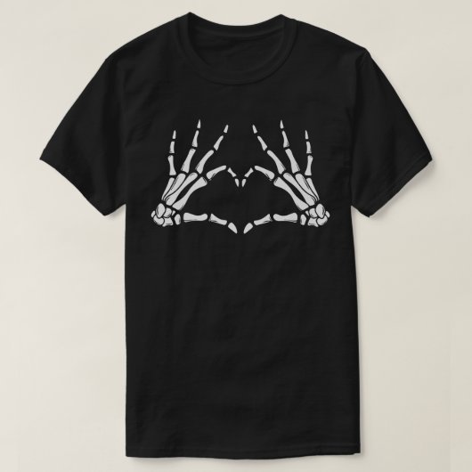 T-shirt Skeleton Hand Heart Costume Funny Halloween Men Wo (Design devant)