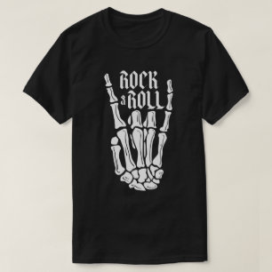 T-shirt Skeleton Hand Rock et Roll