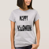 T-shirt Skeleton Happy Halloween Texte femmes (Devant)