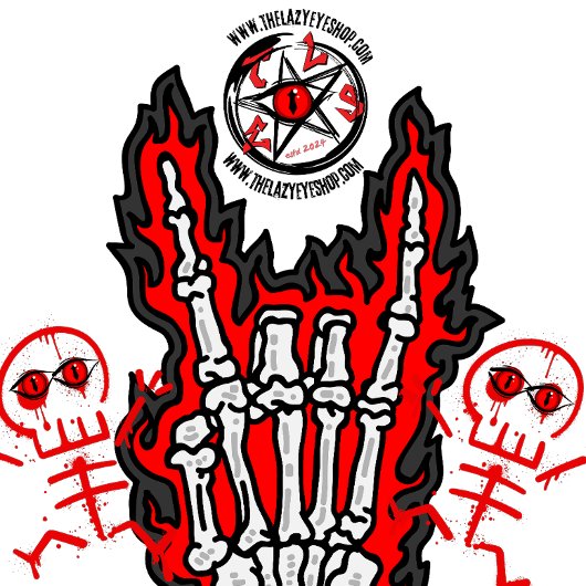 T-shirt Skeleton Horns Design