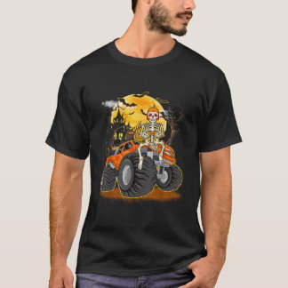 T-shirt Skeleton Jeu amusant Monster Camion Hallowee