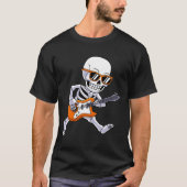 T-shirt Skeleton Jouer Guitare Rock Et Roll Boys Enfants (Devant)