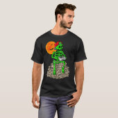 T-shirt Skeleton Jouer Jeux Sur Bones Gameboy Crâne Pompe (Devant entier)
