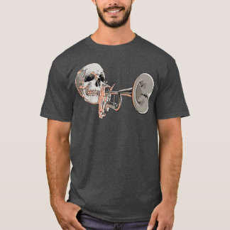 T-shirt Skeleton Jouer Trumpet Player Musique Funny Musici