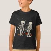 T-shirt Skeleton Kids Griddy-dance Halloween Trick Ou Trea (Devant)
