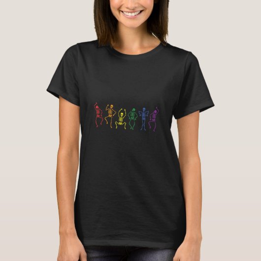 T-shirt Skeleton LGBT Pride Drapeau Bisexualité Pride Gay (Devant)