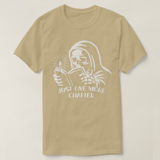 T-shirt Skeleton Livre de lecture juste un autre chapitre (Design devant)