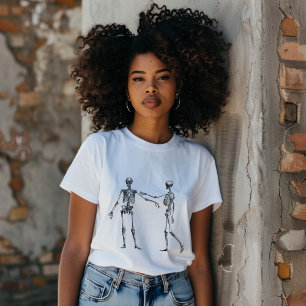 T-shirt Skeleton Love Funny Vintage Anatomy Illustration