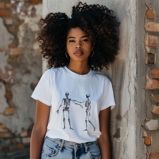 T-shirt Skeleton Love Funny Vintage Anatomy Illustration