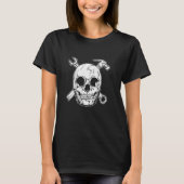 T-shirt Skeleton Machiniste - CNC Machine Operator Funny M (Devant)