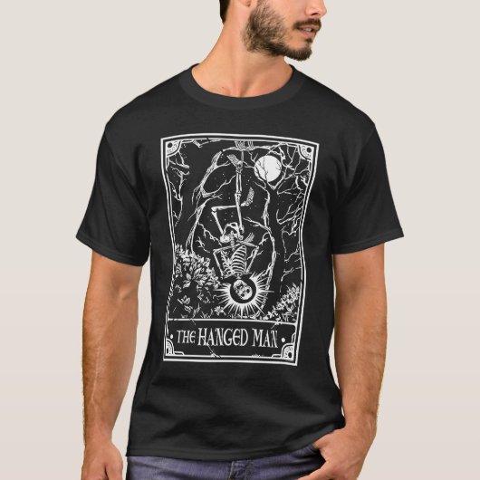 T-shirt Skeleton Man Tarot Card Occult Tarot Reader Re (Devant)