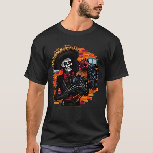 T-shirt Skeleton Mariachi (Devant)