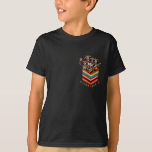 T-shirt Skeleton Mariachi Band Serape Pocket Cinco De Mayo