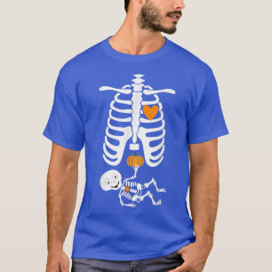 T-shirt Skeleton Maternity Halloween Bébé Pregnant Xray Ri