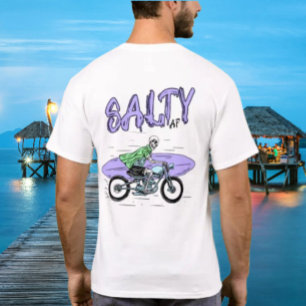 T-shirt Skeleton Motorcycle par Salty AF