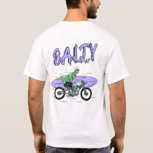T-shirt Skeleton Motorcycle par Salty AF