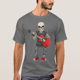 T-shirt Skeleton Musician Guitar Music 2870