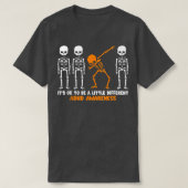 T-shirt Skeleton Orange Ribbon TDAH Sensibilisation Hallow (Design devant)