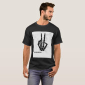 T-SHIRT SKELETON PAIX À LA MAIN (Devant entier)