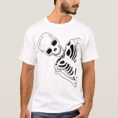 T-shirt Skeleton Peek éffrayant (Devant)