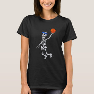 T-shirt Skeleton Player Basketball Halloween Costume Hal