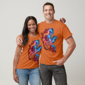 T-shirt Skeleton playing guitar Rock Shredding Guitar (Unisexe)