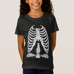 T-Shirt Skeleton Pregnancy Pizza Beer X-Ray Halloween