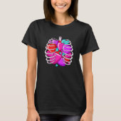 T-shirt Skeleton Rib Cage Coeur Valentines Jour mignonne A (Devant)