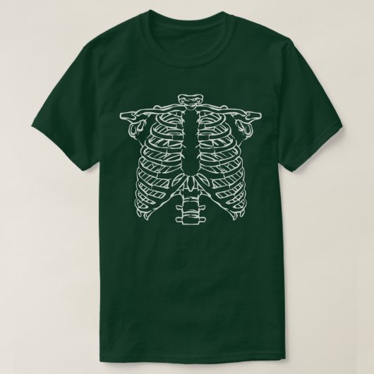 T-shirt Skeleton Rib Cage Easy Halloween Costume sur Rib C (Design devant)