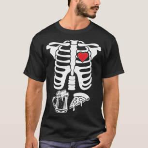 T-shirt Skeleton Ribcage X-Ray Maternity Pizza Halloween P