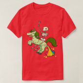 T-shirt Skeleton Riding Zombie Unicorn  (Design devant)