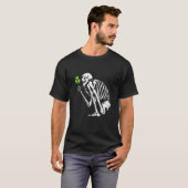 T-shirt Skeleton Shamrock St Patricks Day C Leprechaun Hat (Devant entier)