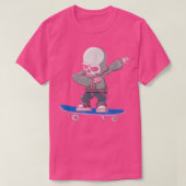 T-shirt Skeleton Skateboard Dabbing Skate Skeleton  (Design devant)