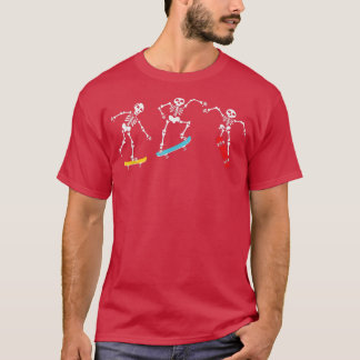 T-shirt Skeleton Skateboarding