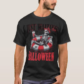 T-shirt Skeleton spooky vibe summer funny just waiting for (Devant)