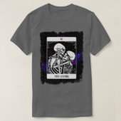 T-shirt Skeleton The Lovers Tarot Card Deck Galay Design M (Design devant)